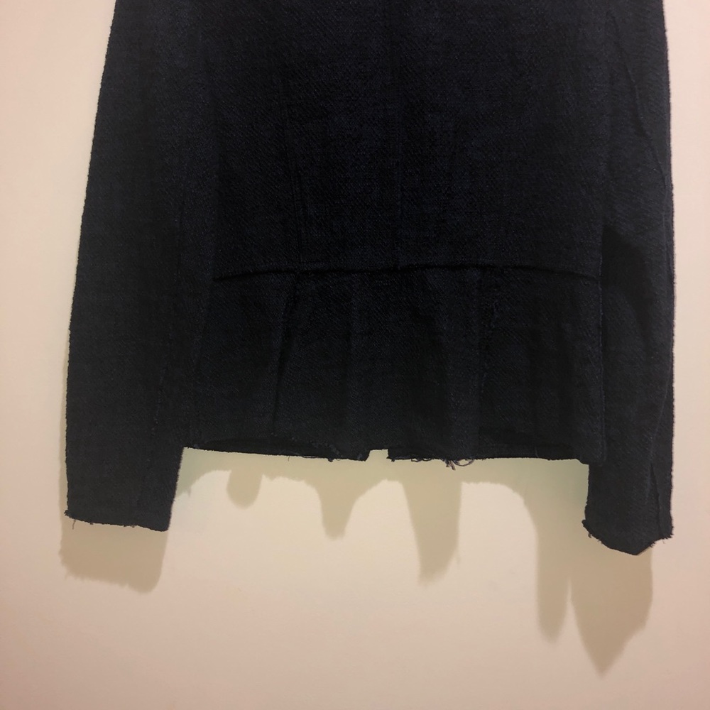 Rebecca Taylor Size 10 Blue Zip Front Blazer - Picture 6 of 8